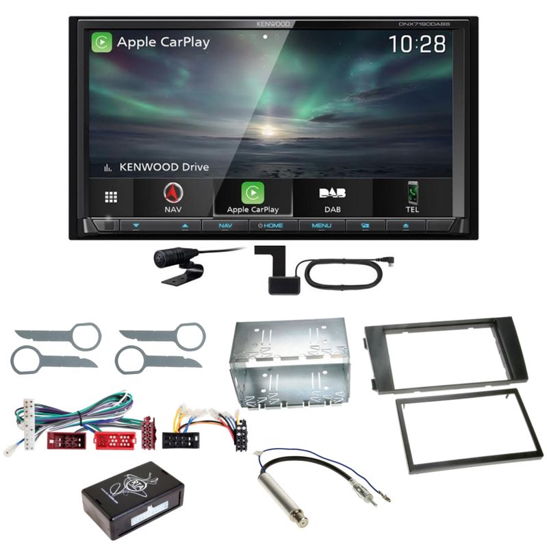 Kenwood DNX-7190DABS Android Auto Carplay Digitalradio Einbauset für Audi A6 4B Kenwood DNX-7190DABS Android Auto Carplay Digitalradio Einbauset für Audi A6 4B