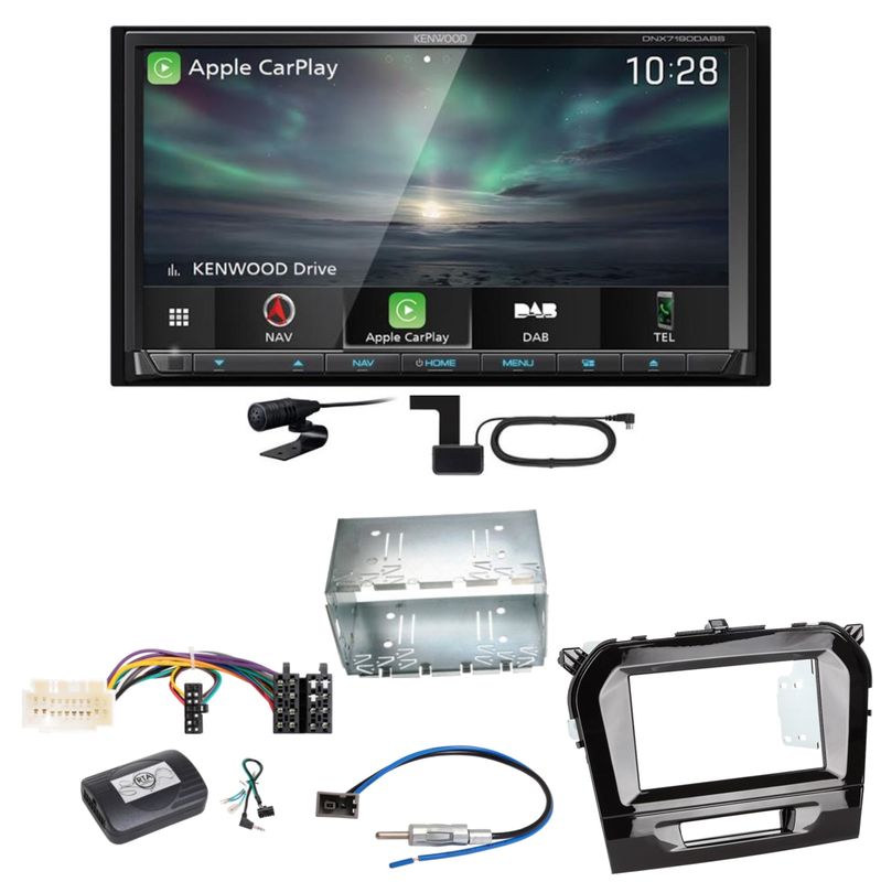 Kenwood DNX-7190DABS Android Auto Carplay DAB+ CD Einbauset für Suzuki Vitara LY Kenwood DNX-7190DABS Android Auto Carplay DAB+ CD Einbauset für Suzuki Vitara LY