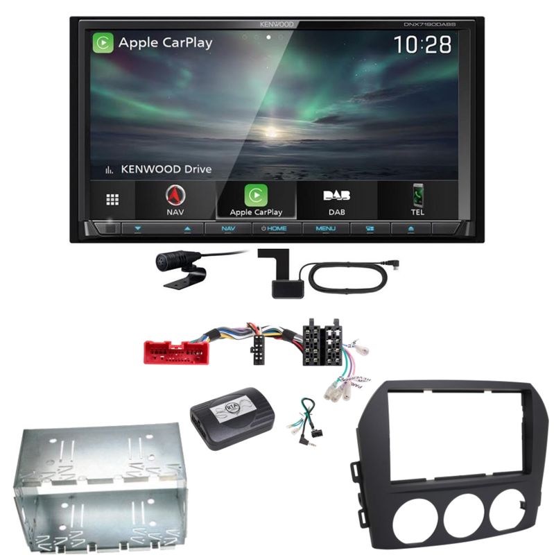 Kenwood DNX-7190DABS Android Auto Carplay DAB+ DVD Einbauset für Mazda MX-5 NC Kenwood DNX-7190DABS Android Auto Carplay DAB+ DVD Einbauset für Mazda MX-5 NC