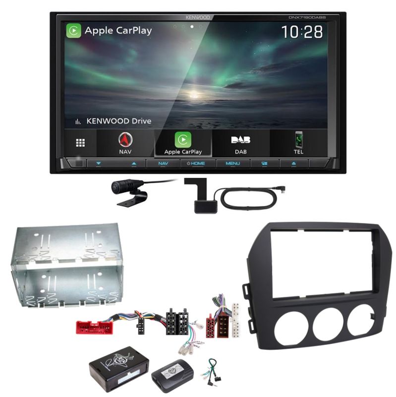 Kenwood DNX-7190DABS Android Auto Carplay DAB+ DVD Einbauset für Mazda MX-5 NC Kenwood DNX-7190DABS Android Auto Carplay DAB+ DVD Einbauset für Mazda MX-5 NC