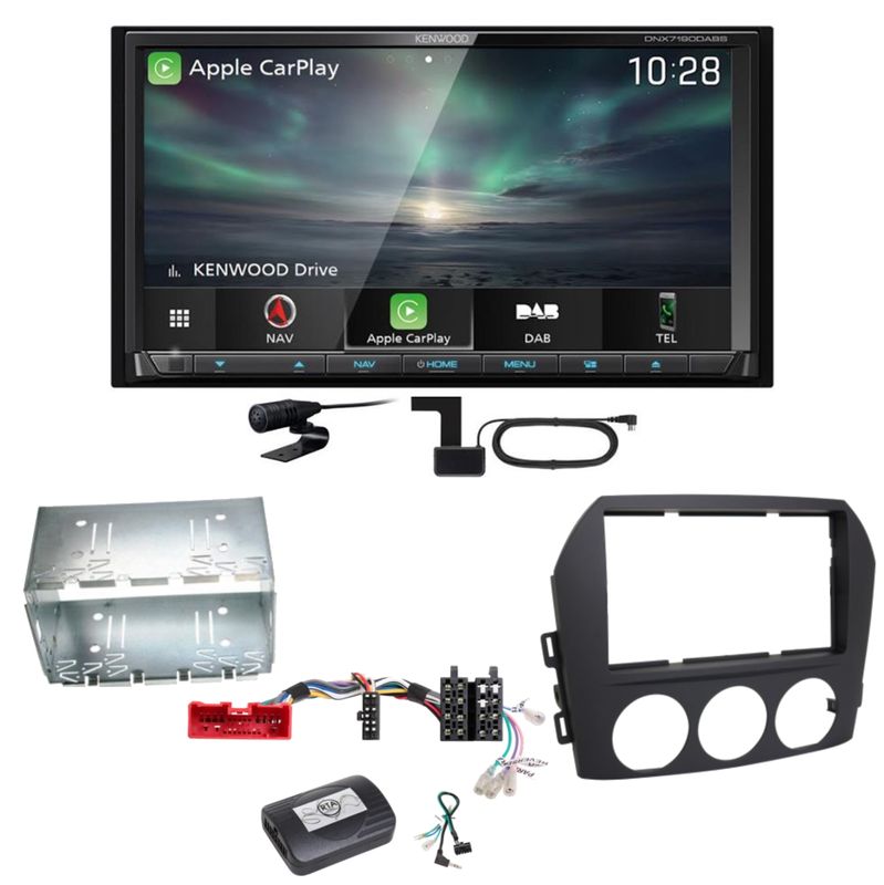 Kenwood DNX-7190DABS Android Auto Carplay DAB+ CD Einbauset für Mazda MX-5 NC FL Kenwood DNX-7190DABS Android Auto Carplay DAB+ CD Einbauset für Mazda MX-5 NC FL