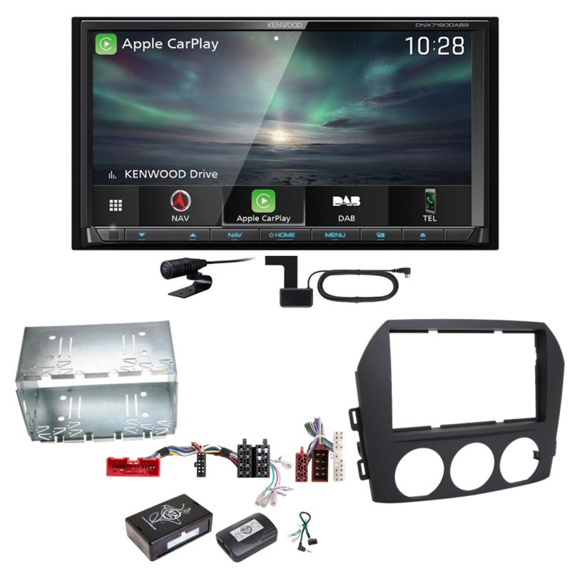 Kenwood DNX-7190DABS Android Auto Carplay DAB+ CD Einbauset für Mazda MX-5 NC FL Kenwood DNX-7190DABS Android Auto Carplay DAB+ CD Einbauset für Mazda MX-5 NC FL