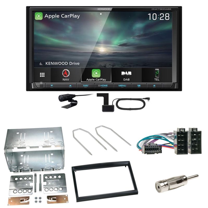 Kenwood DNX-7190DABS Android Auto DAB+ Einbauset für Peugeot 307 Citroen C2 C3 Kenwood DNX-7190DABS Android Auto DAB+ Einbauset für Peugeot 307 Citroen C2 C3