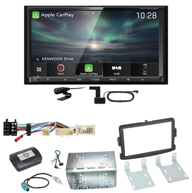 Kenwood DNX-7190DABS Android Auto DAB+ CD Einbauset für Dacia Duster Lodgy Logan Kenwood DNX-7190DABS Android Auto DAB+ CD Einbauset für Dacia Duster Lodgy Logan