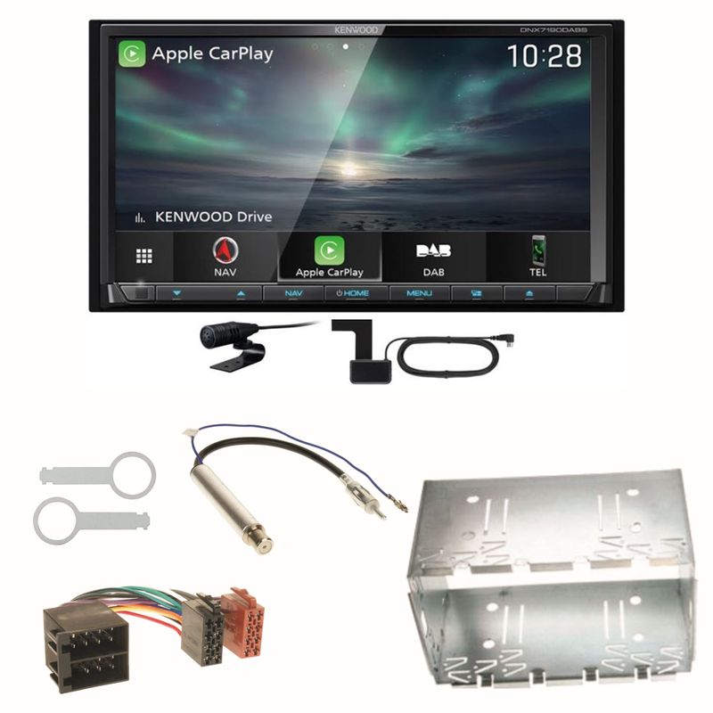 Kenwood DNX-7190DABS Android Auto DAB+ Einbauset für Polo 6N2 9N Bora Ibiza 6L