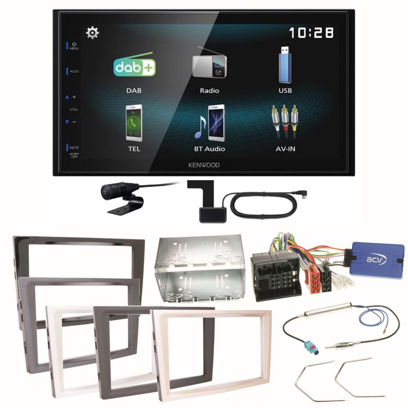 Kenwood DMX-125DAB Bluetooth Einbauset für Opel Astra H Corsa D Zafira B Antara Kenwood DMX-125DAB Bluetooth Einbauset für Opel Astra H Corsa D Zafira B Antara