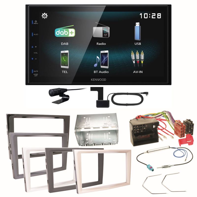 Kenwood DMX-125DAB Bluetooth Einbauset für Opel Astra H Corsa D Zafira B Antara Kenwood DMX-125DAB Bluetooth Einbauset für Opel Astra H Corsa D Zafira B Antara