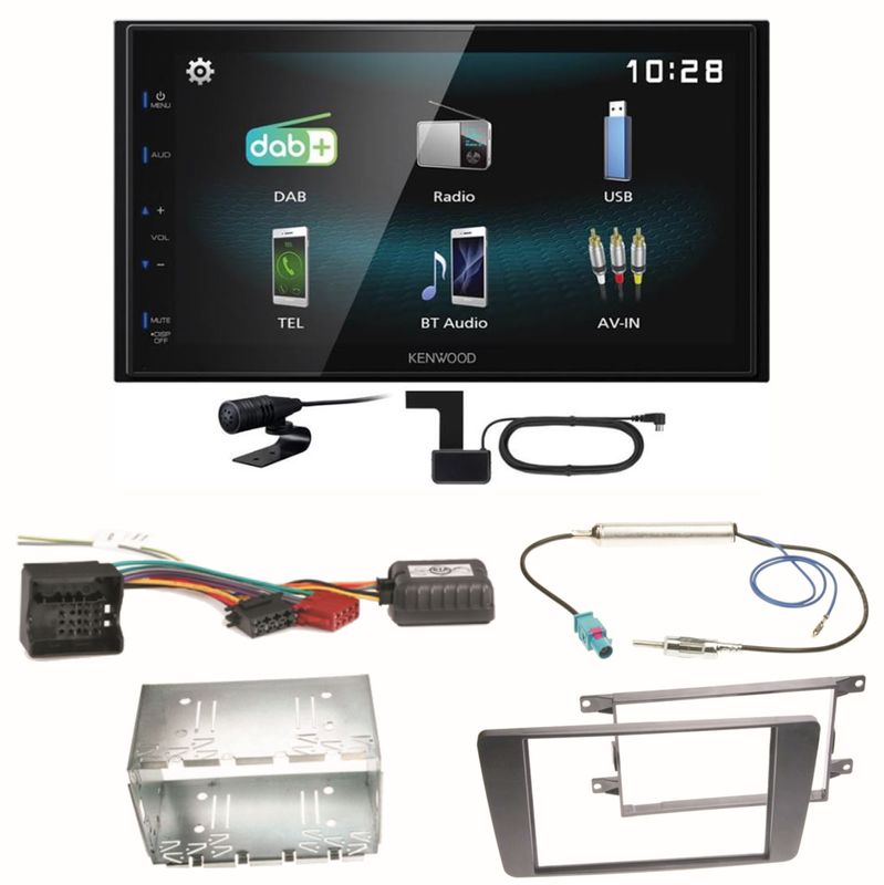Kenwood DMX-125DAB Bluetooth Digitalradio Einbauset für Skoda Octavia 2 Yeti 5L Kenwood DMX-125DAB Bluetooth Digitalradio Einbauset für Skoda Octavia 2 Yeti 5L