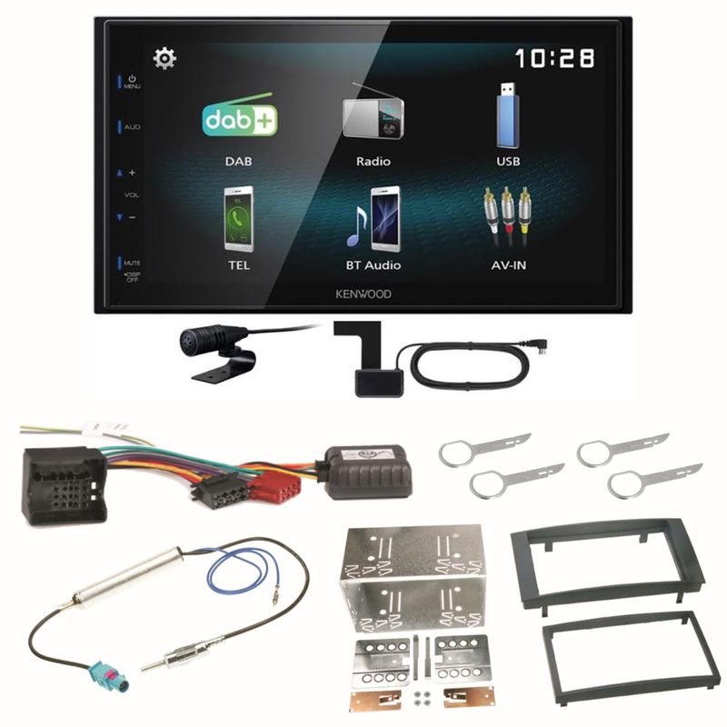 Kenwood DMX-125DAB Bluetooth Digitalradio Einbauset für T5 2003-2015 Multivan Kenwood DMX-125DAB Bluetooth Digitalradio Einbauset für T5 2003-2015 Multivan