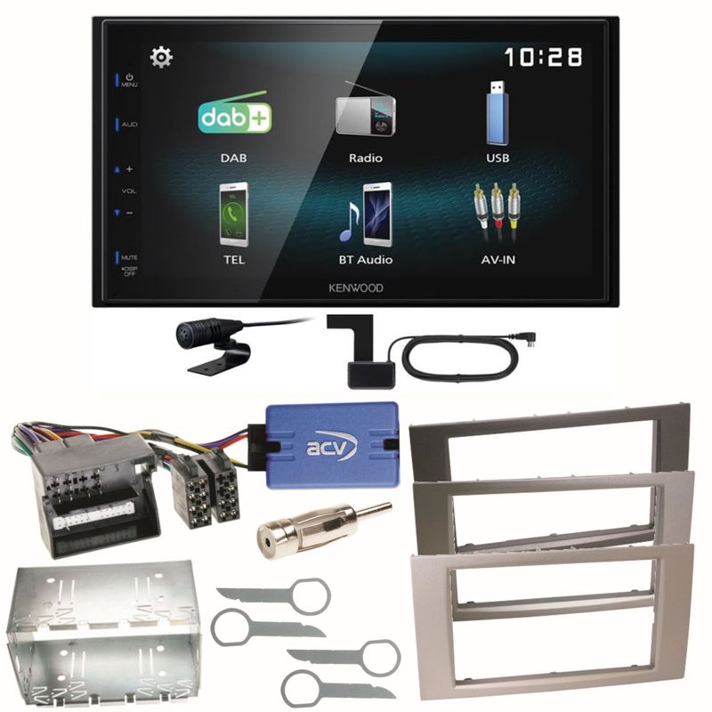 Kenwood DMX-125DAB Bluetooth MP3 Einbauset für Ford Focus C-Max Fiesta Transit