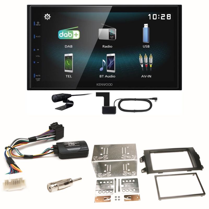 Kenwood DMX-125DAB Bluetooth MP3 DAB+ USB Einbauset für Suzuki SX4 Fiat Sedici Kenwood DMX-125DAB Bluetooth MP3 DAB+ USB Einbauset für Suzuki SX4 Fiat Sedici