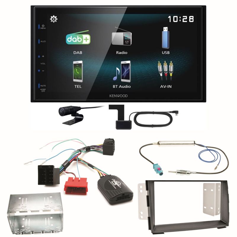 Kenwood DMX-125DAB Bluetooth MP3 Digitalradio Autoradio Einbauset für Kia Venga