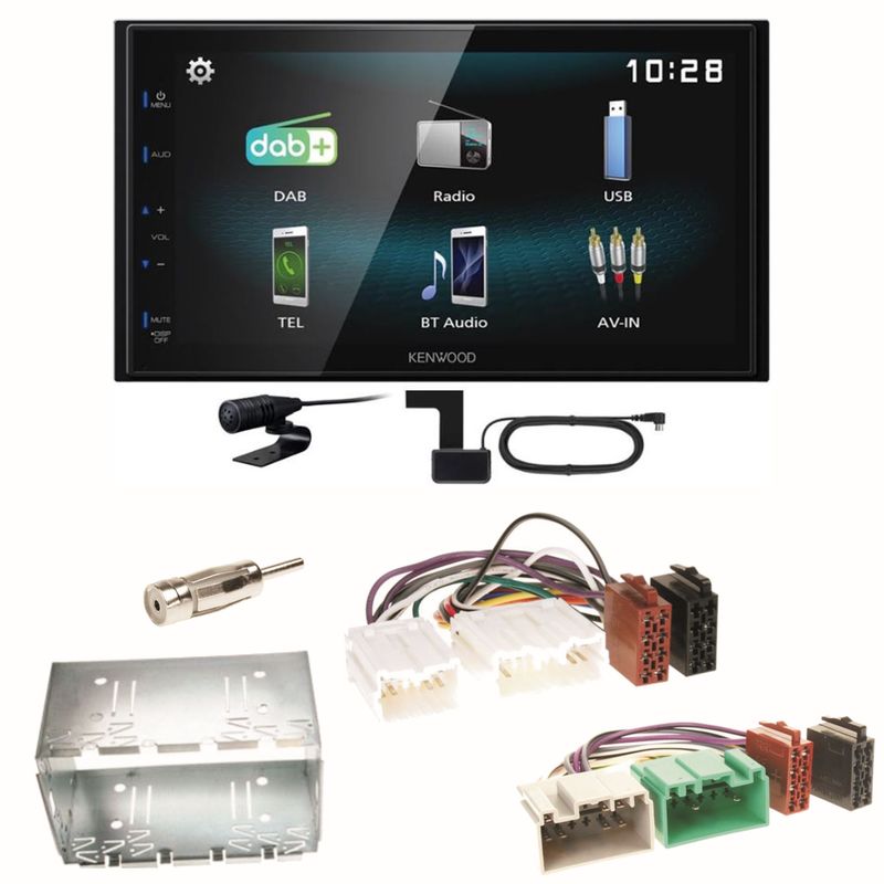 Kenwood DMX-125DAB Bluetooth MP3 Digitalradio Einbauset für Volvo S40 V40 850