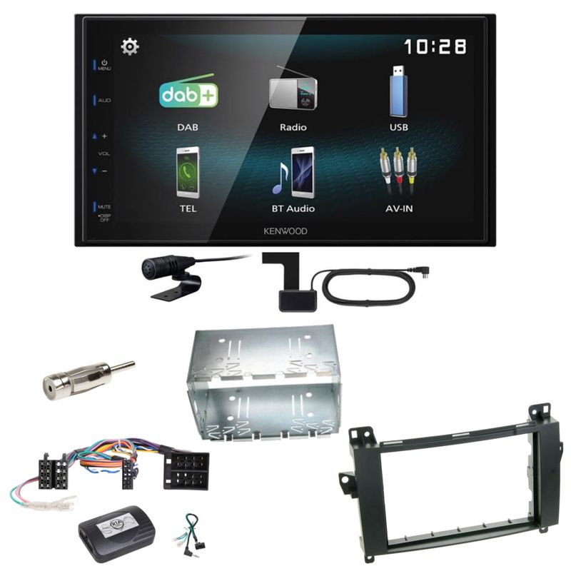 Kenwood DMX-125DAB Bluetooth MP3 USB DAB+ Einbauset für Mercedes Vito Viano W639 Kenwood DMX-125DAB Bluetooth MP3 USB DAB+ Einbauset für Mercedes Vito Viano W639