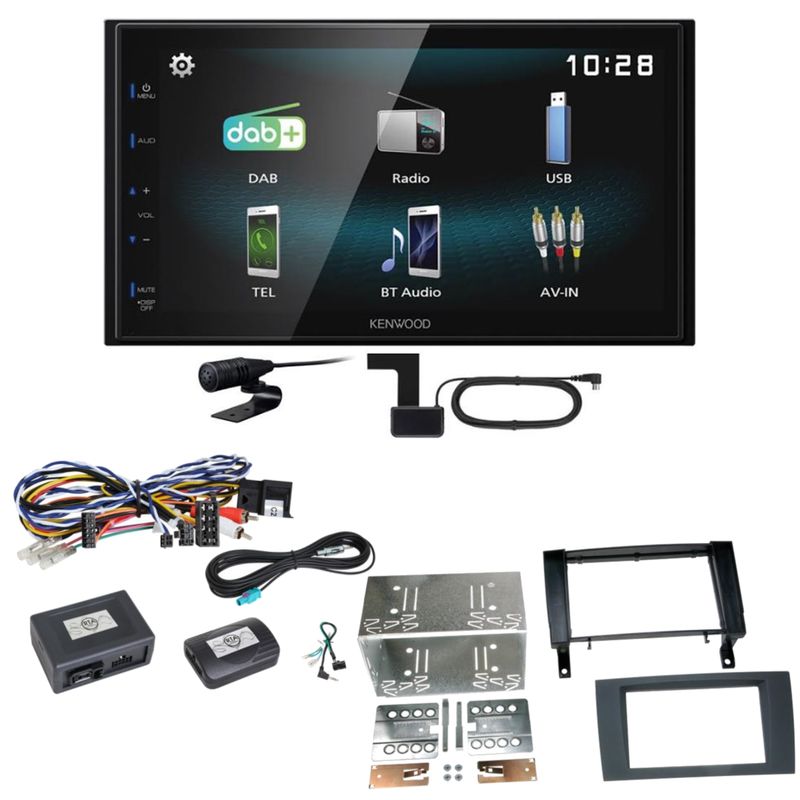 Kenwood DMX-125DAB Bluetooth USB Digitalradio Einbauset für Mercedes SLK R171 Kenwood DMX-125DAB Bluetooth USB Digitalradio Einbauset für Mercedes SLK R171