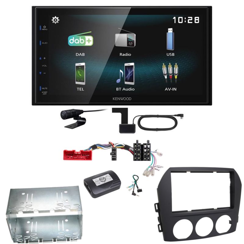 Kenwood DMX-125DAB Bluetooth MP3 USB Digitalradio Einbauset für Mazda MX-5 NC Kenwood DMX-125DAB Bluetooth MP3 USB Digitalradio Einbauset für Mazda MX-5 NC