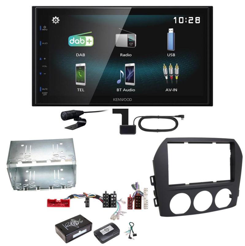 Kenwood DMX-125DAB Bluetooth MP3 USB Digitalradio Einbauset für Mazda MX-5 NC Kenwood DMX-125DAB Bluetooth MP3 USB Digitalradio Einbauset für Mazda MX-5 NC