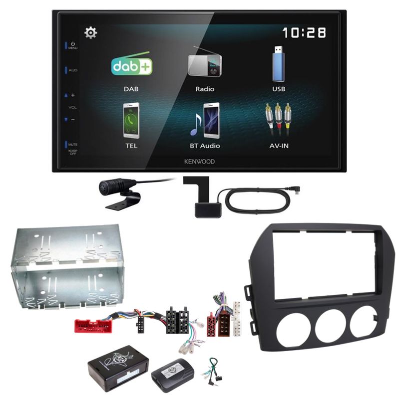 Kenwood DMX-125DAB Bluetooth MP3 USB Digitalradio Einbauset für Mazda MX-5 NC FL Kenwood DMX-125DAB Bluetooth MP3 USB Digitalradio Einbauset für Mazda MX-5 NC FL