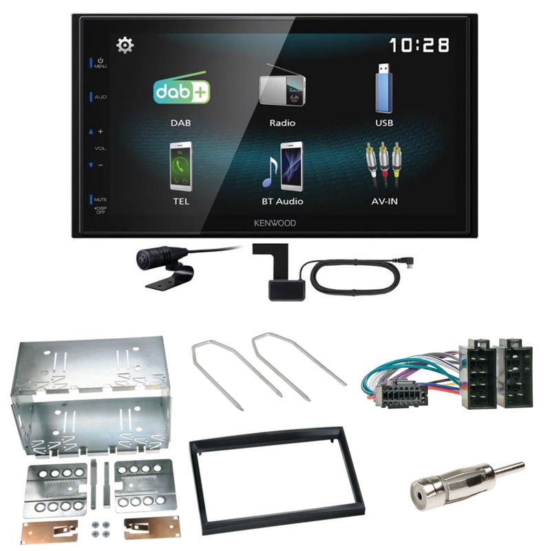 Kenwood DMX-125DAB Bluetooth MP3 USB Einbauset für Peugeot 307 Citroen C2 C3 Kenwood DMX-125DAB Bluetooth MP3 USB Einbauset für Peugeot 307 Citroen C2 C3