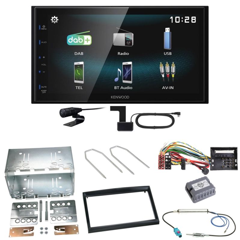 Kenwood DMX-125DAB Bluetooth MP3 Einbauset für Peugeot 207 307 Partner Expert Kenwood DMX-125DAB Bluetooth MP3 Einbauset für Peugeot 207 307 Partner Expert