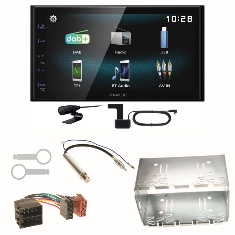 Kenwood DMX-125DAB Bluetooth MP3 USB Einbauset für Polo 6N2 9N Bora Ibiza 6L Kenwood DMX-125DAB Bluetooth MP3 USB Einbauset für Polo 6N2 9N Bora Ibiza 6L