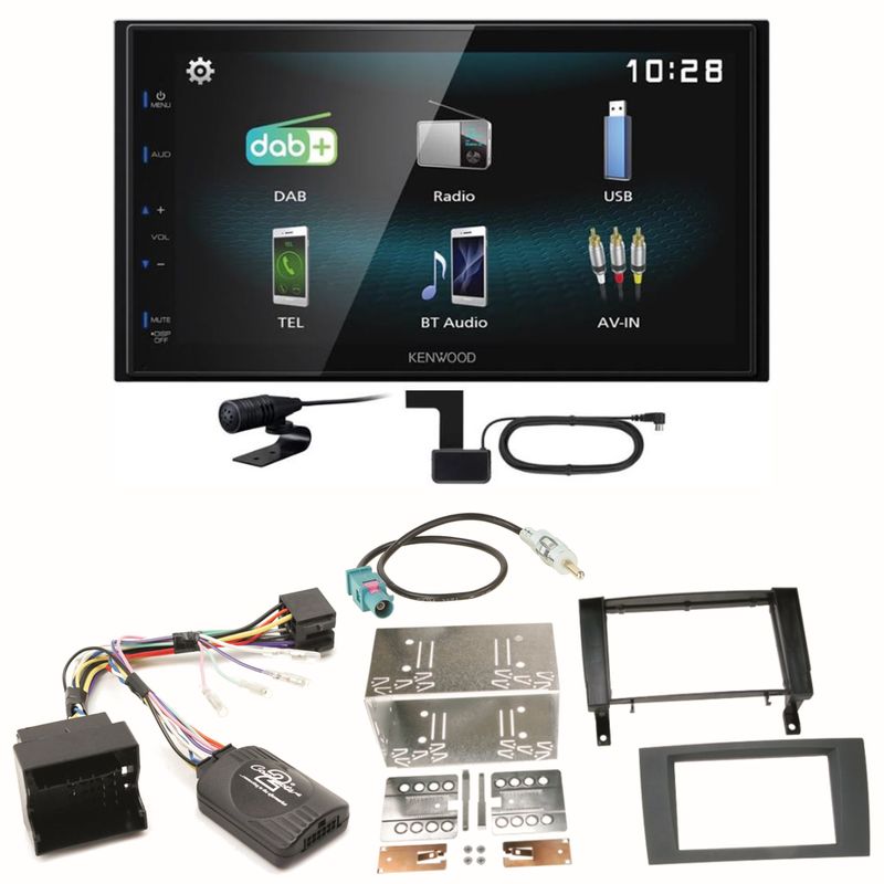 Kenwood DMX-125DAB Bluetooth MP3 USB Einbauset für Mercedes SLK R171 ab 2008 Kenwood DMX-125DAB Bluetooth MP3 USB Einbauset für Mercedes SLK R171 ab 2008