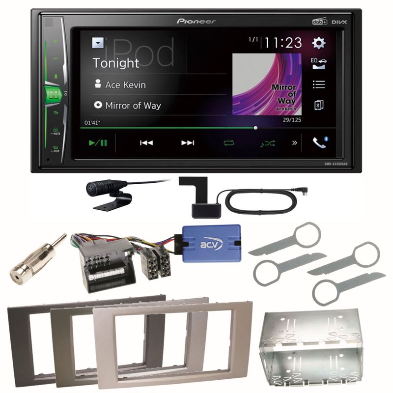 Pioneer DMH-A3300DAB USB Bluetooth Einbauset für Ford Kuga Fusion Galaxy S-Max Pioneer DMH-A3300DAB USB Bluetooth Einbauset für Ford Kuga Fusion Galaxy S-Max
