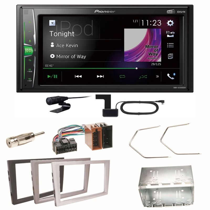 Pioneer DMH-A3300DAB Bluetooth Einbauset für Opel Vectra C Signum Corsa Combo
