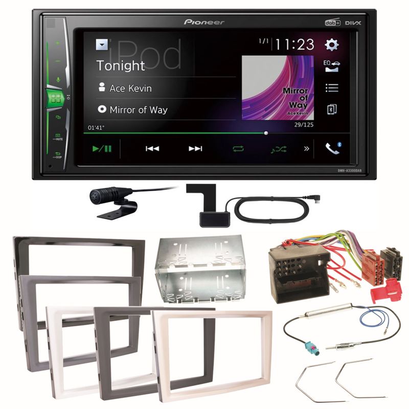 Pioneer DMH-A3300DAB DAB+ USB Einbauset für Opel Astra H Corsa D Zafira B Antara Pioneer DMH-A3300DAB DAB+ USB Einbauset für Opel Astra H Corsa D Zafira B Antara