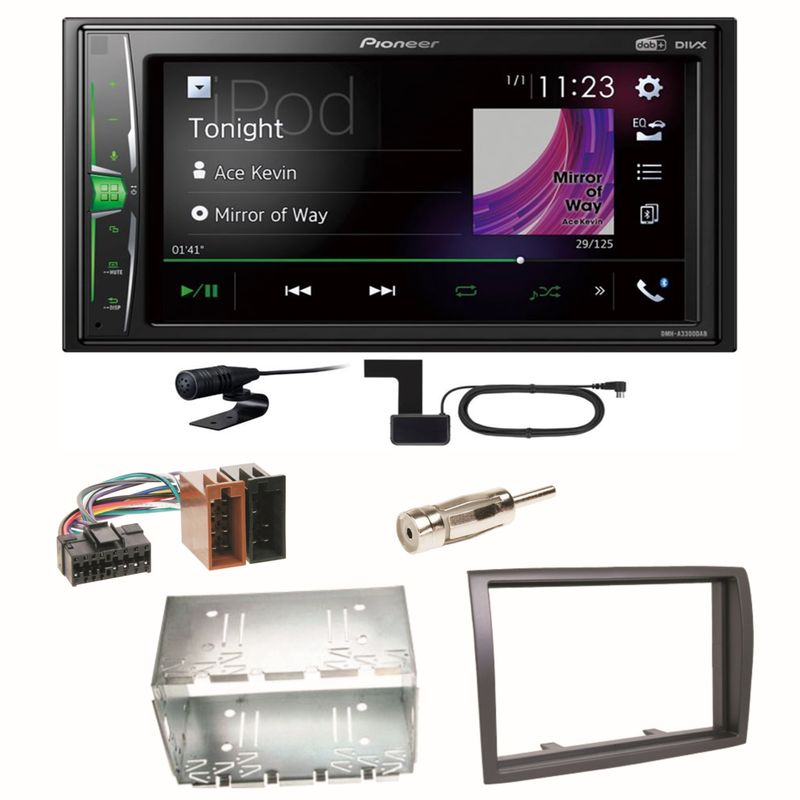Pioneer DMH-A3300DAB Bluetooth DAB+ USB Einbauset für Fiat Ducato Boxer Jumper Pioneer DMH-A3300DAB Bluetooth DAB+ USB Einbauset für Fiat Ducato Boxer Jumper
