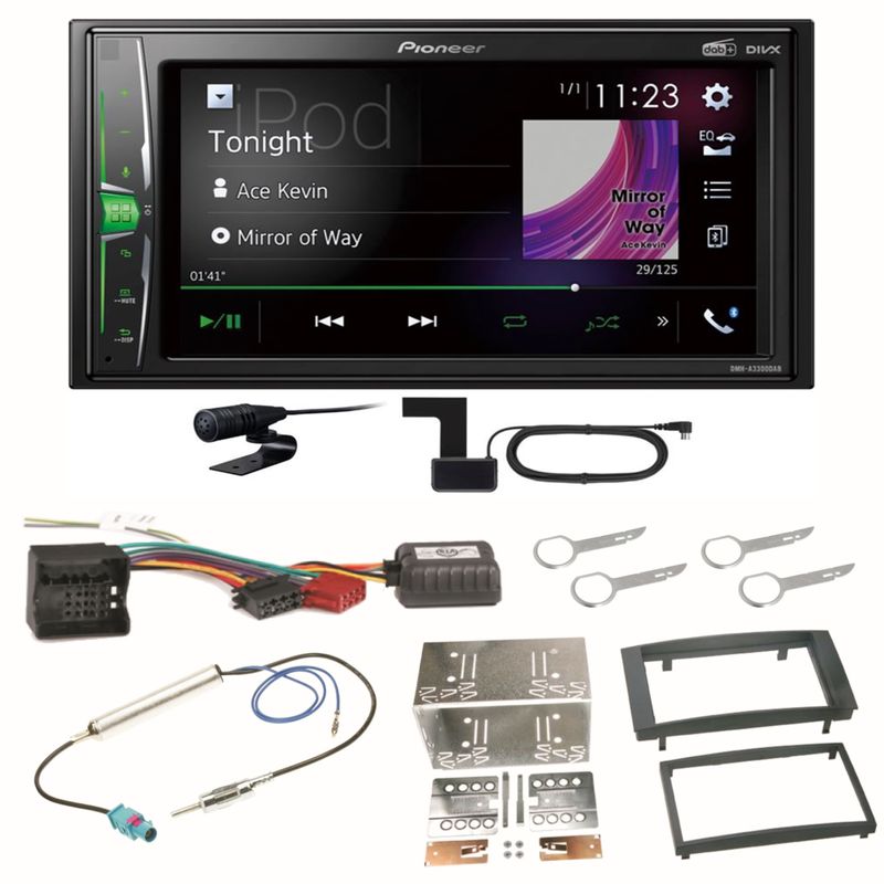 Pioneer DMH-A3300DAB Bluetooth Digitalradio Einbauset für T5 2003-2015 Multivan Pioneer DMH-A3300DAB Bluetooth Digitalradio Einbauset für T5 2003-2015 Multivan