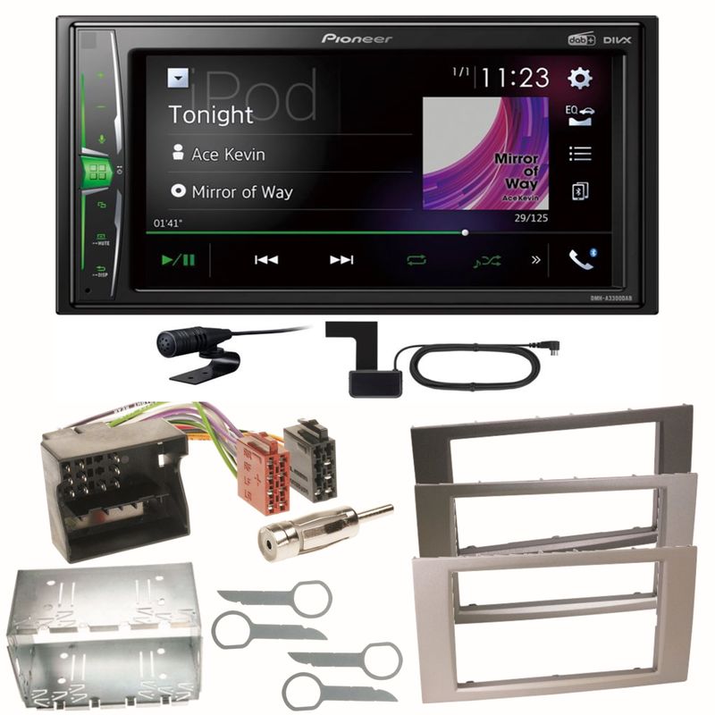 Pioneer DMH-A3300DAB Bluetooth DAB+ Einbauset für Ford Focus Fusion Galaxy S-Max Pioneer DMH-A3300DAB Bluetooth DAB+ Einbauset für Ford Focus Fusion Galaxy S-Max