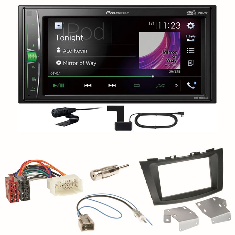 Pioneer DMH-A3300DAB Bluetooth MP3 DAB+ Einbauset für Suzuki Swift Sport FZ NZ Pioneer DMH-A3300DAB Bluetooth MP3 DAB+ Einbauset für Suzuki Swift Sport FZ NZ