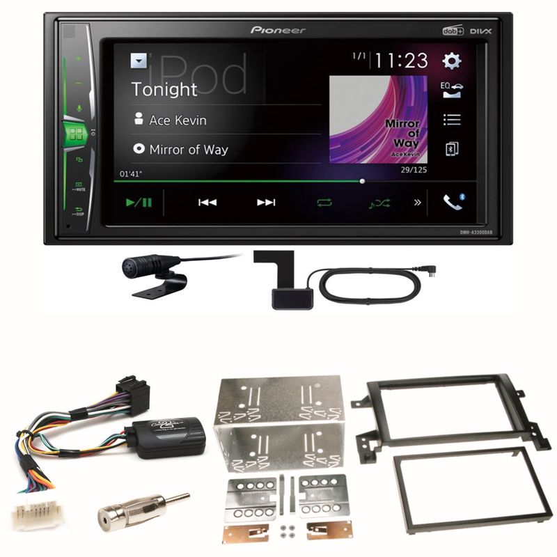 Pioneer DMH-A3300DAB Bluetooth MP3 DAB+ USB Einbauset für Suzuki Grand Vitara JT Pioneer DMH-A3300DAB Bluetooth MP3 DAB+ USB Einbauset für Suzuki Grand Vitara JT