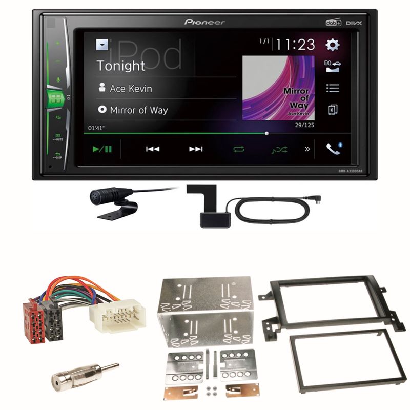 Pioneer DMH-A3300DAB Bluetooth MP3 DAB+ USB Einbauset für Suzuki Grand Vitara JT Pioneer DMH-A3300DAB Bluetooth MP3 DAB+ USB Einbauset für Suzuki Grand Vitara JT