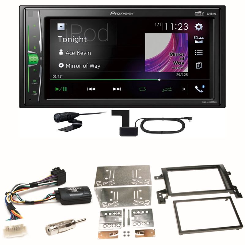 Pioneer DMH-A3300DAB Bluetooth MP3 DAB+ USB Einbauset für Suzuki Grand Vitara JT Pioneer DMH-A3300DAB Bluetooth MP3 DAB+ USB Einbauset für Suzuki Grand Vitara JT
