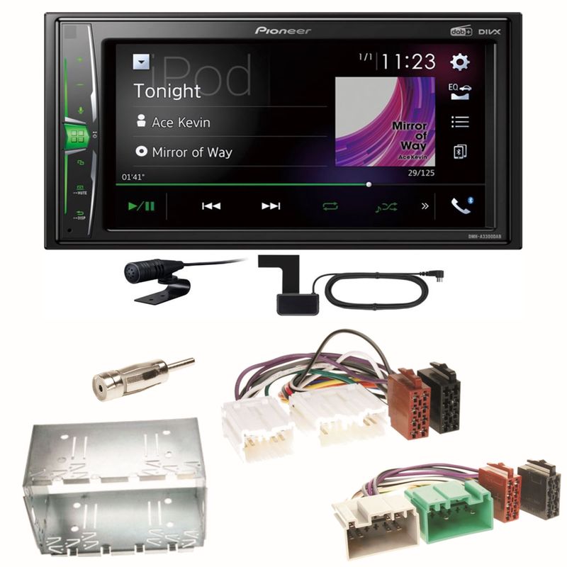 Pioneer DMH-A3300DAB Bluetooth MP3 Digitalradio Einbauset für Volvo S40 V40 850