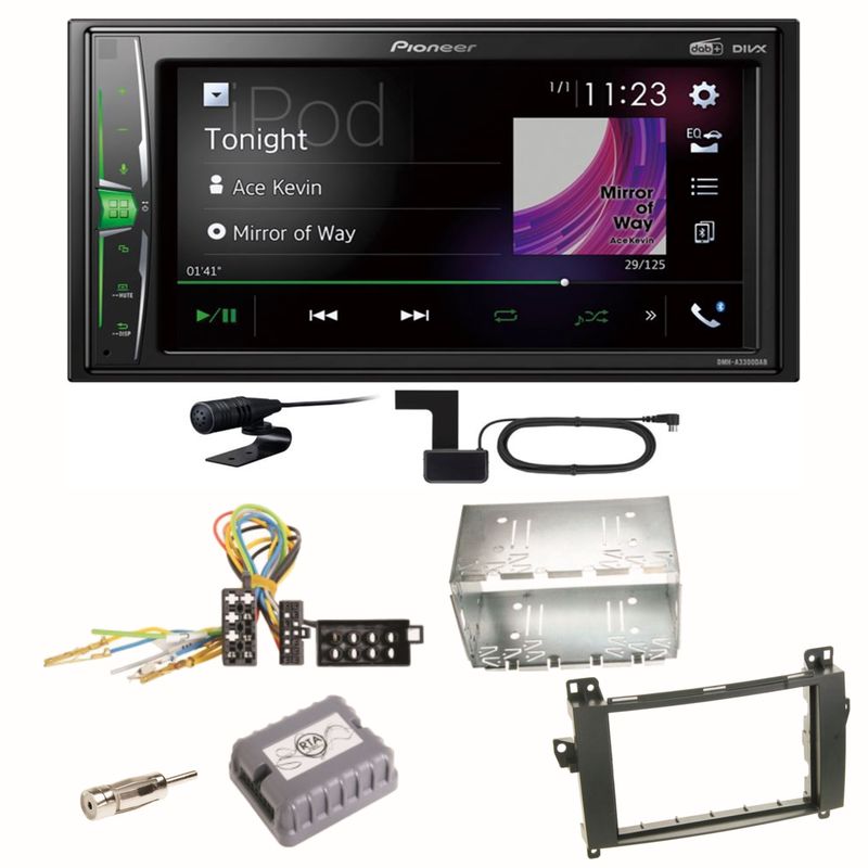 Pioneer DMH-A3300DAB Bluetooth MP3 DAB+ Einbauset für Mercedes Vito Viano W639 Pioneer DMH-A3300DAB Bluetooth MP3 DAB+ Einbauset für Mercedes Vito Viano W639