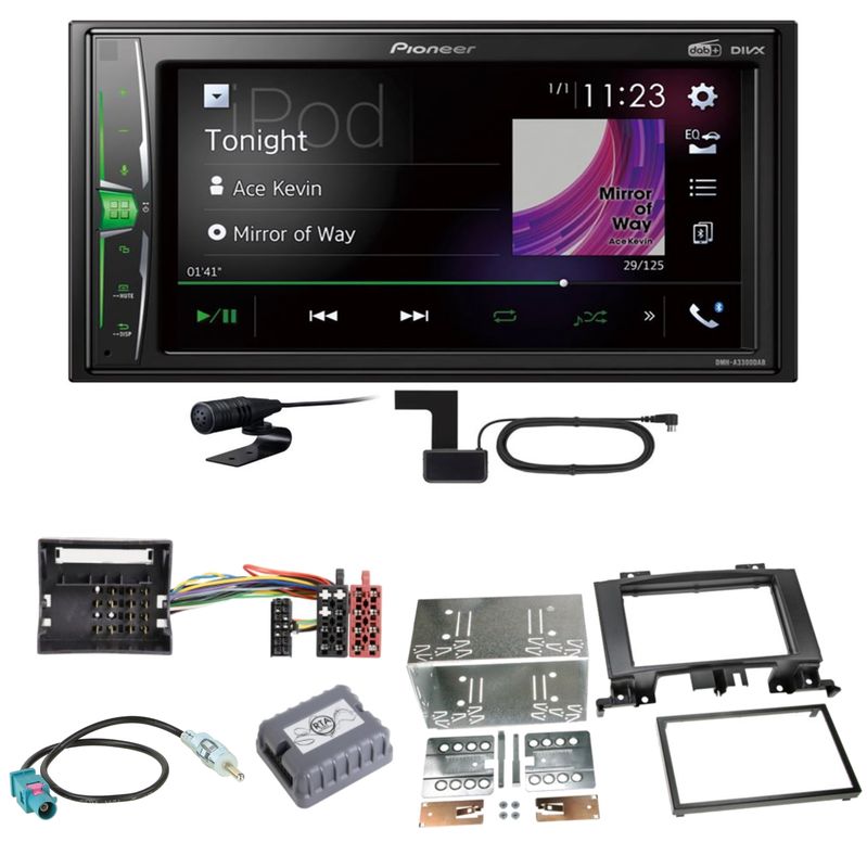 Pioneer DMH-A3300DAB Bluetooth MP3 Einbauset für Mercedes Sprinter W906 Crafter Pioneer DMH-A3300DAB Bluetooth MP3 Einbauset für Mercedes Sprinter W906 Crafter