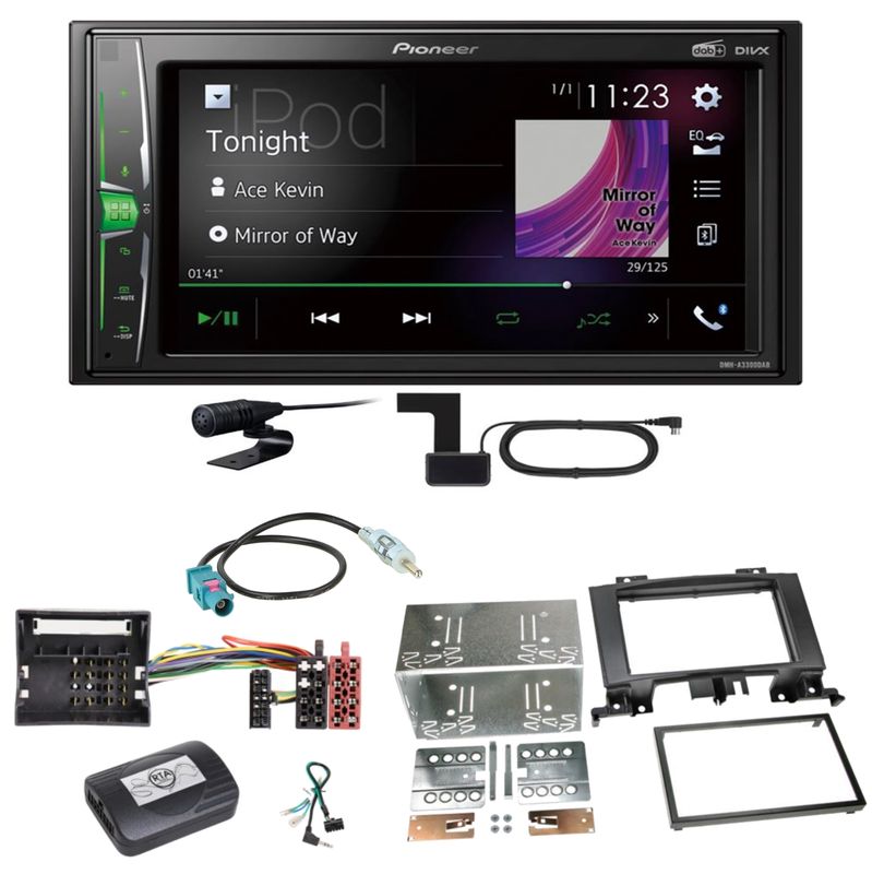 Pioneer DMH-A3300DAB Bluetooth MP3 Einbauset für Mercedes Sprinter W906 Crafter Pioneer DMH-A3300DAB Bluetooth MP3 Einbauset für Mercedes Sprinter W906 Crafter