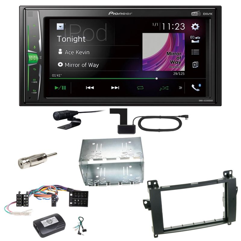 Pioneer DMH-A3300DAB Bluetooth USB DAB+ Einbauset für Mercedes Vito Viano W639 Pioneer DMH-A3300DAB Bluetooth USB DAB+ Einbauset für Mercedes Vito Viano W639
