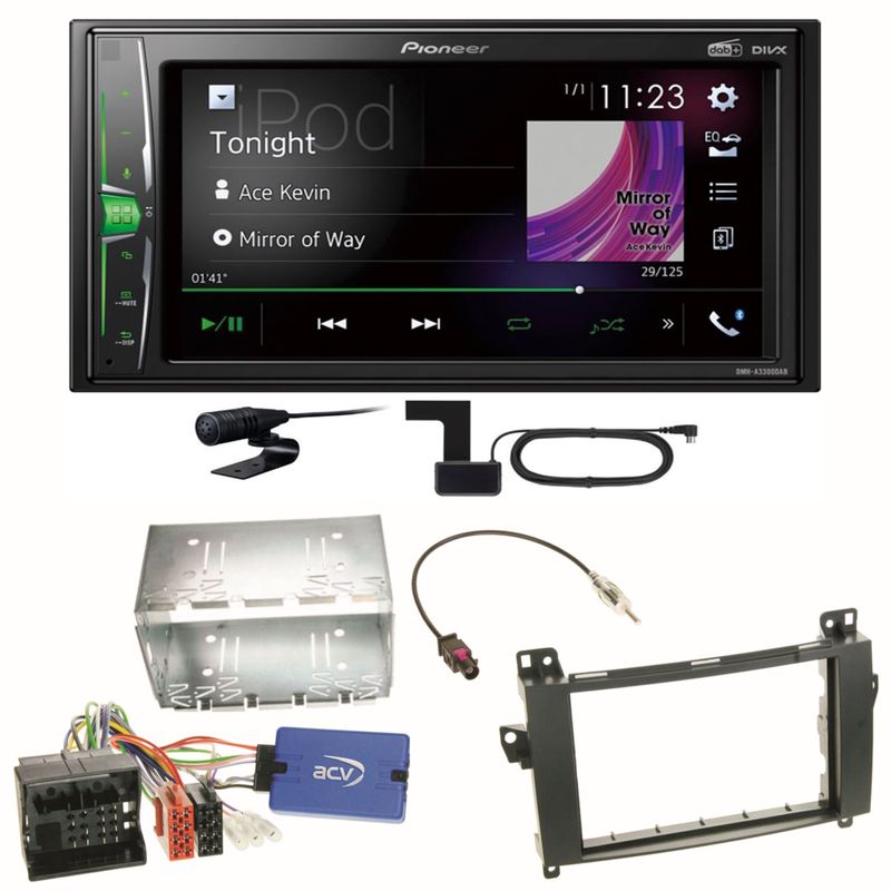 Pioneer DMH-A3300DAB Bluetooth USB Digitalradio Einbauset für Mercedes Vito W447 Pioneer DMH-A3300DAB Bluetooth USB Digitalradio Einbauset für Mercedes Vito W447
