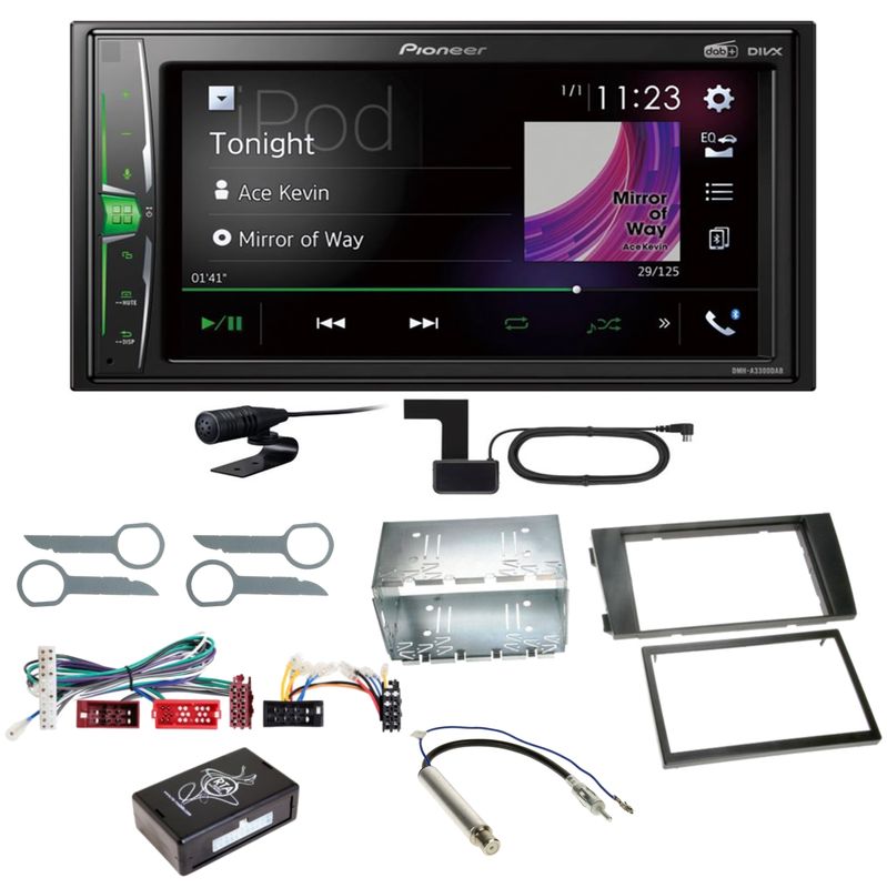 Pioneer DMH-A3300DAB Bluetooth Digitalradio Autoradio Einbauset für Audi A6 4B Pioneer DMH-A3300DAB Bluetooth Digitalradio Autoradio Einbauset für Audi A6 4B
