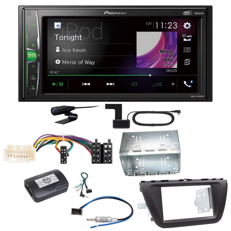 Pioneer DMH-A3300DAB Bluetooth USB DAB+ iPod Einbauset für Suzuki SX4 S-Cross Pioneer DMH-A3300DAB Bluetooth USB DAB+ iPod Einbauset für Suzuki SX4 S-Cross