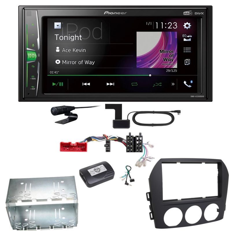 Pioneer DMH-A3300DAB Bluetooth MP3 USB Digitalradio Einbauset für Mazda MX-5 NC Pioneer DMH-A3300DAB Bluetooth MP3 USB Digitalradio Einbauset für Mazda MX-5 NC