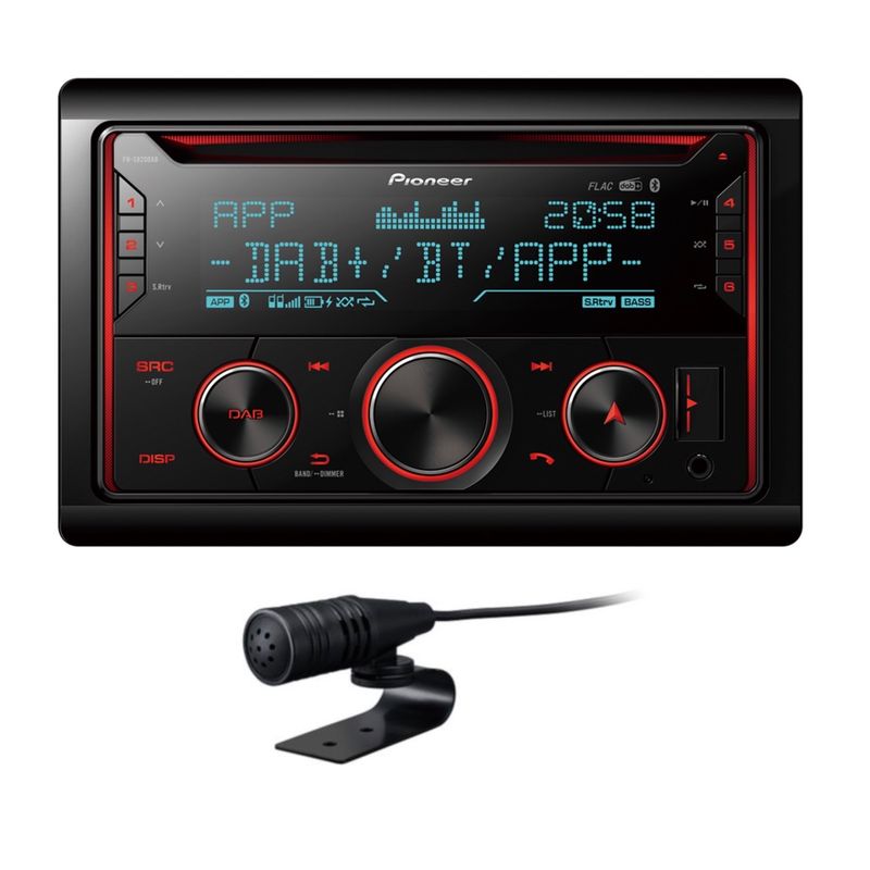 PIONEER FH-S820DAB 2 DIN Autoradio mit DAB Bluetooth Digitalradio USB AUX CD