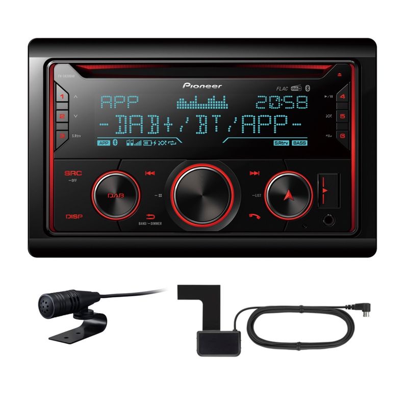 PIONEER FH-S820DAB 2 DIN Autoradio mit DAB Bluetooth Digitalradio inkl Antenne