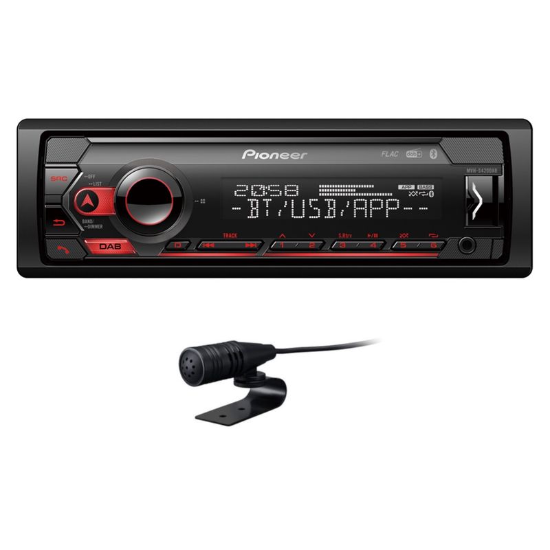 PIONEER MVH-S420DAB USB MP3 DAB+ Autoradio rote Tasten Beleuchtung Digitalradio