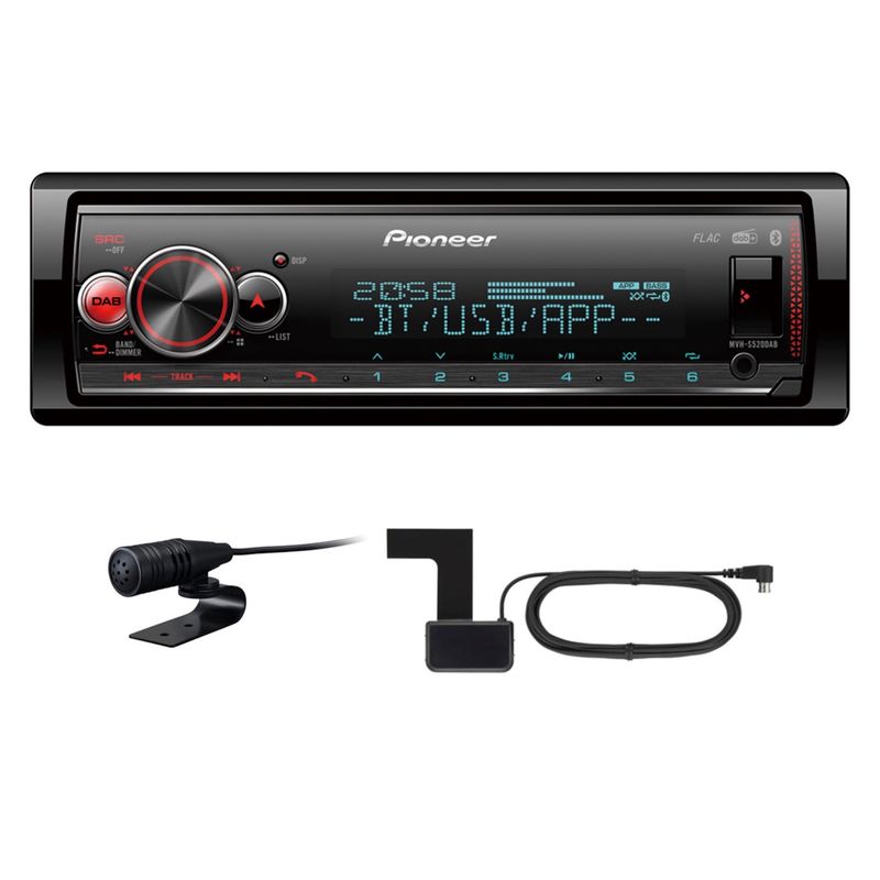 PIONEER MVH-S520DAB DAB+ USB MP3 Autoradio Bluetooth AUX inkl Antenne 