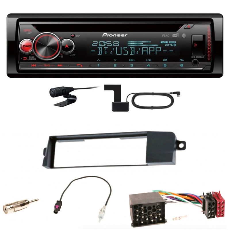 Pioneer DEH-S720DAB Bluetooth Digitalradio WAV FLAC CD Einbauset für BMW 3er E46